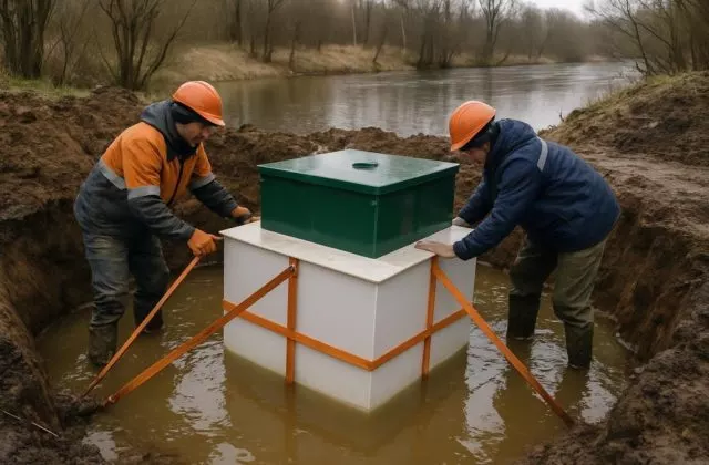 Установка септика при высоких грунтовых водах