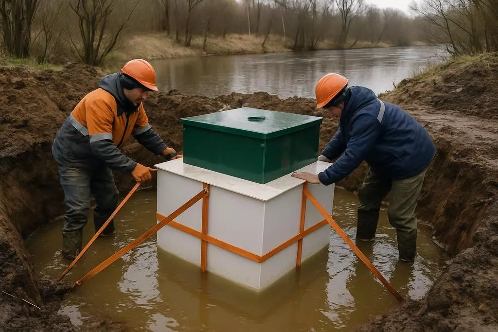 Установка септика при высоких грунтовых водах